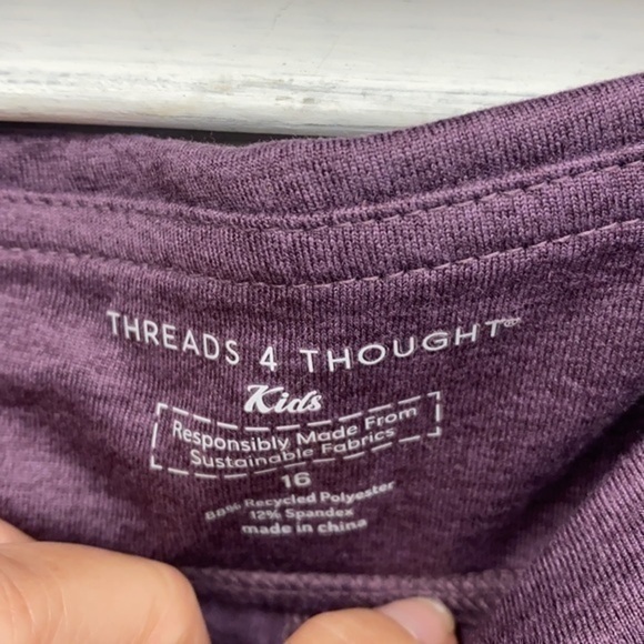 Threads 4 Thought Plum Side Pocket Leggings sz 16 - Picture 5 of 7